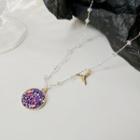 Sequined Pendant Necklace As Shown In Figure - One Size