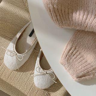 Ribbon Dumble Backless Flats