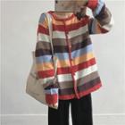 Striped Cardigan Stripes - Rainbow - One Size