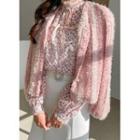 Faux-pearl Boucl  Lace Cardigan