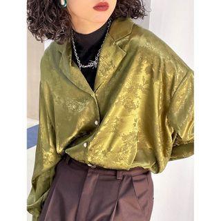 Notch Lapel Satin Shirt