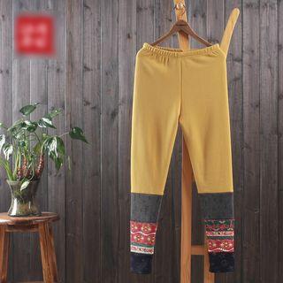 Patterned Panel Leggings