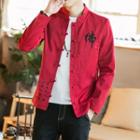 Frog-buttoned Chinese Character Embroidered Jacket