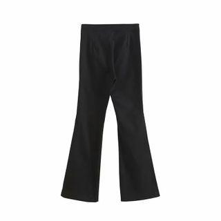 Cutout Chained Boot-cut Pants