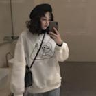 Cartoon Print Pullover White - One Size