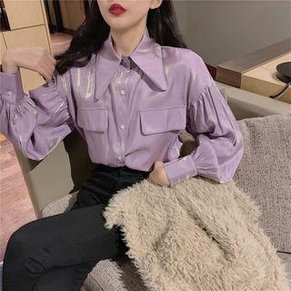 Long-sleeve Shiny Shirt