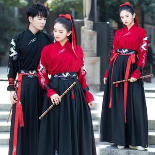 Couple Matching Set: Hanfu Top + Skirt