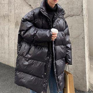 Zip-up Padded Midi Coat