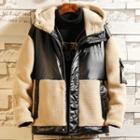 Faux Shearling Padded Hooded Jacket