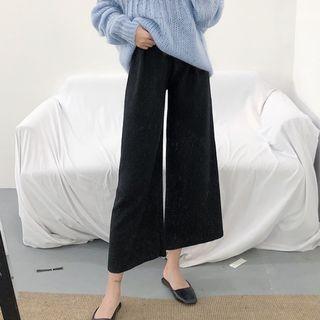 High-waist Knitted Wide-leg Pants