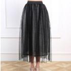 Mesh Long Skirt