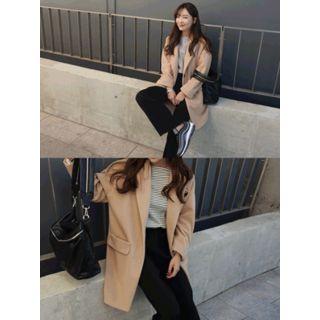 Flap-pocket One-button Coat