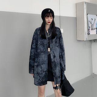 Oversized Tie Dye Long-sleeve Shirt