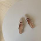 Buckled Flat-heel Mules