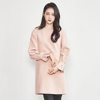 Pintuck-sleeve Shift Dress