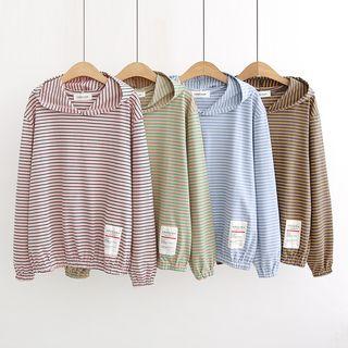 Applique Striped Hoodie