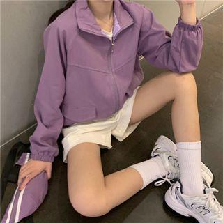 Set: Zip Jacket + Striped Sling Bag