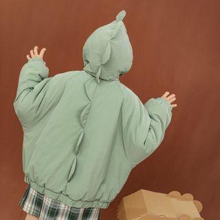 Dinosaur Detail Hooded Zip Jacket