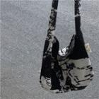 Tie Dye Shoulder Bag Black & Off-white - One Size