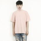 Zip-neck Boxy-fit Polo Shirt