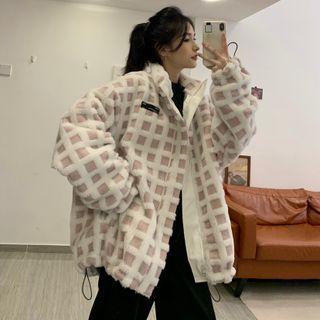 Reversible Plaid Fleece Jacket