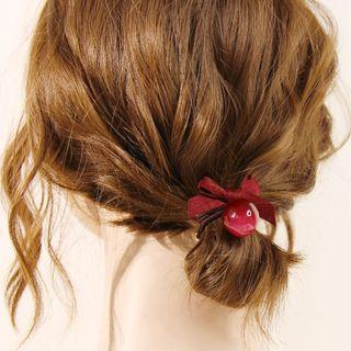 Faux Pearl Cherry Hair Tie