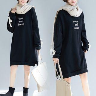 Long-sleeve Letter Sweatshirt Dress