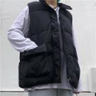 Plain Front Pocket Padded Jacket Vest