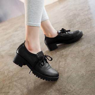 Perforated Lace-up Shoes