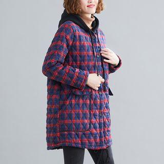 Plaid Hooded Cotton Jacket