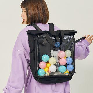 Pvc Pocket Backpack Black - One Size