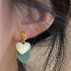 Retro Heart Color Block Earring As Show In Figure - 1404a#