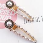 Faux Pearl Hair Clip 1 Pc - As Shown In Figure - One Size