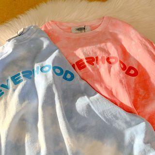 Short-sleeve Tie Dye Print T-shirt