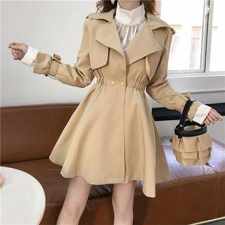 Slim-fit Lapel Coat Dress