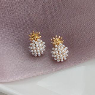 Faux Pearl Pineapple Earring