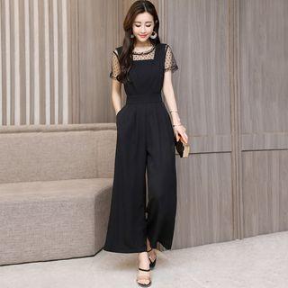 Mesh-panel Jumpsuit