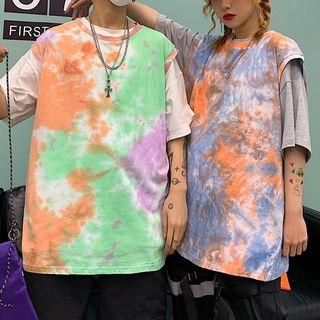 Couple Matching Tie Dye Sleeveless T-shirt