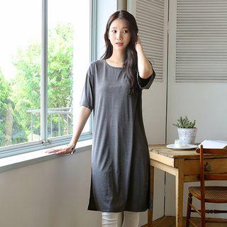Slit-side Long Dress