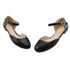 Ankle Strap Faux Leather Flats