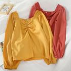 Ruffled Shirred Blouse