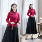 Traditional Chinese Jacquard Long-sleeve Top