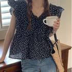 Sleeveless Floral Top White Floral - Black - One Size