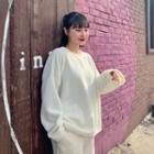 Oversized Sherpa-fleece T-shirt