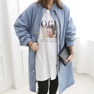 Zip-up Denim Parka
