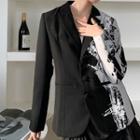 Color-block Long-sleeve Blazer