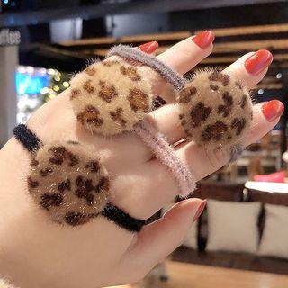 Leopard Print Disc Hair Tie