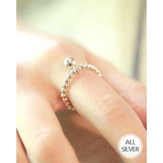 Charm Ball-chain Silver Ring