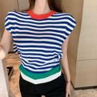 Sleeveless Striped Top Stripe - Blue - One Size