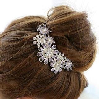 Jewel Flower Hair Comb